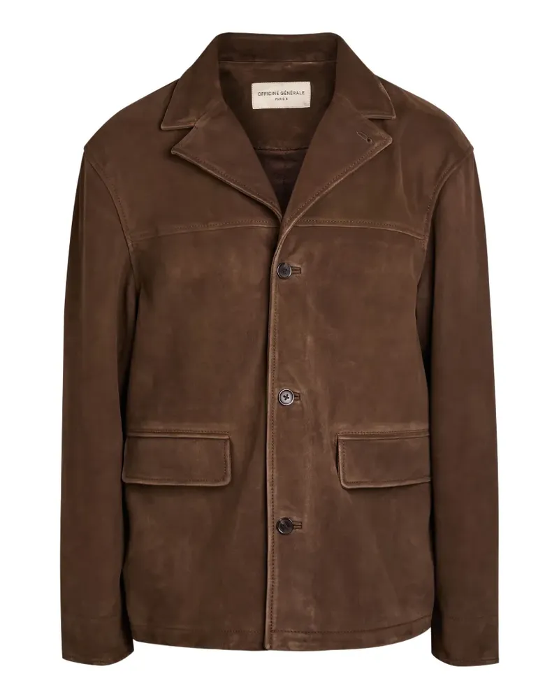 Officine Generale Erickson pocket button jacket - Braun Braun