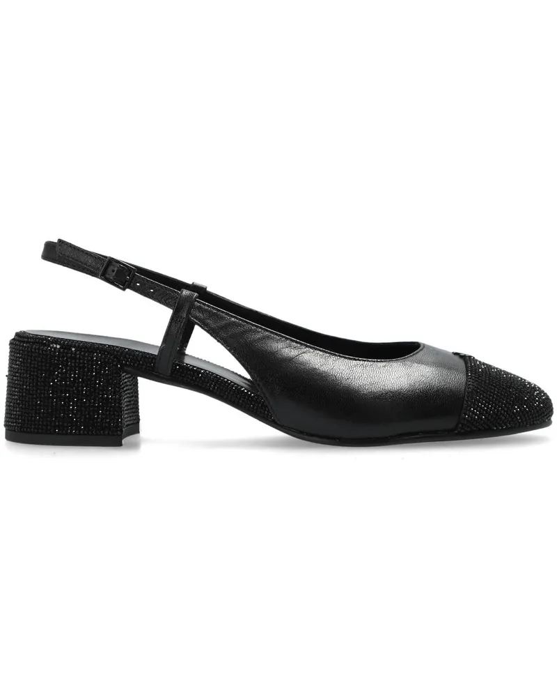 Tory Burch Slingback-Pumps mit angeschnittener Kappe 45mm - Schwarz Schwarz