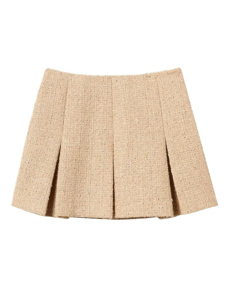 Twin-Set Bouclé-Minirock - Nude Nude