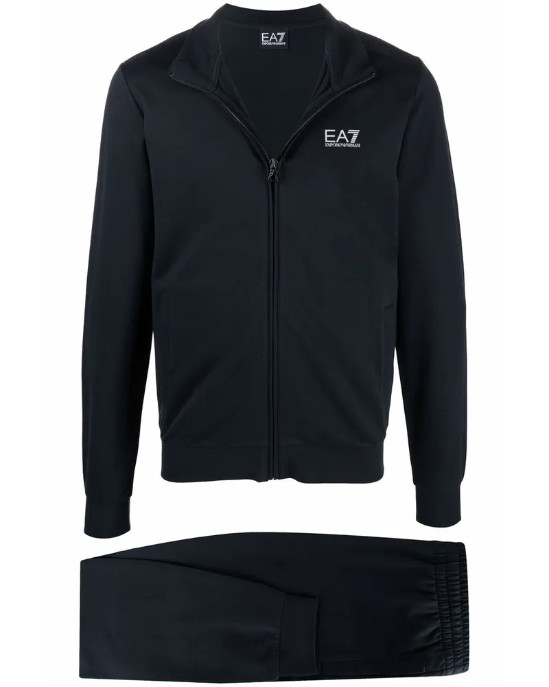 EA7 Jogginganzug mit Logo-Print - Blau Blau