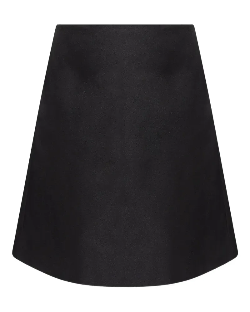 Alexander McQueen Satinrock in A-Linie - Schwarz Schwarz