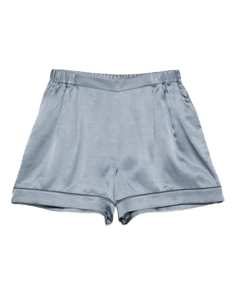 Carine Gilson Weite Pyjama-Hose mit Paspeln - Blau Blau