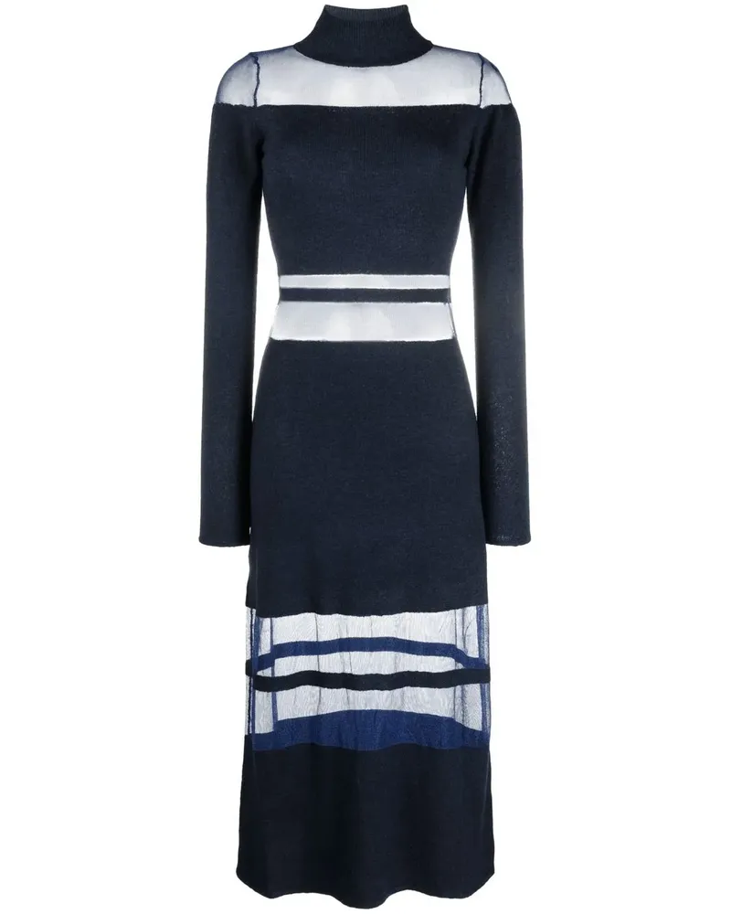 Cult Gaia Maxikleid mit Stehkragen - Blau Blau