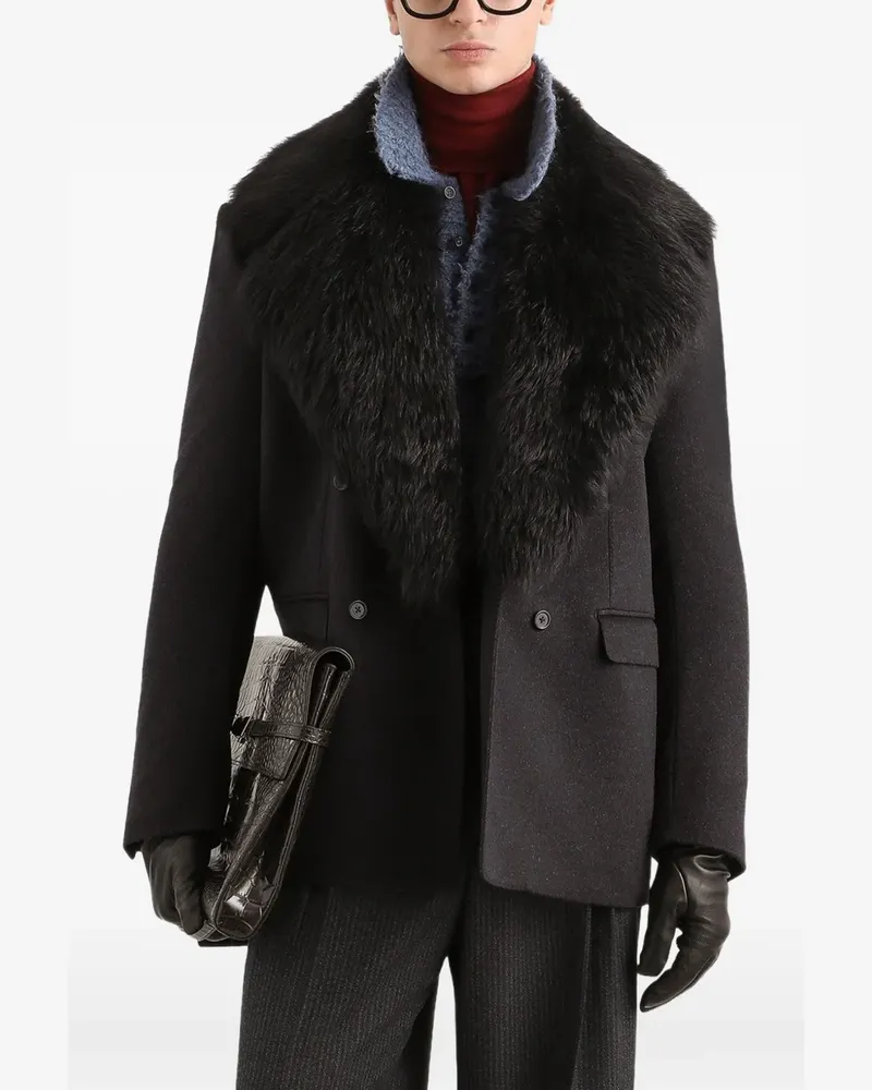 Dolce & Gabbana Doppelreihige Palermo Jacke aus Kaschmir - Grau Grau
