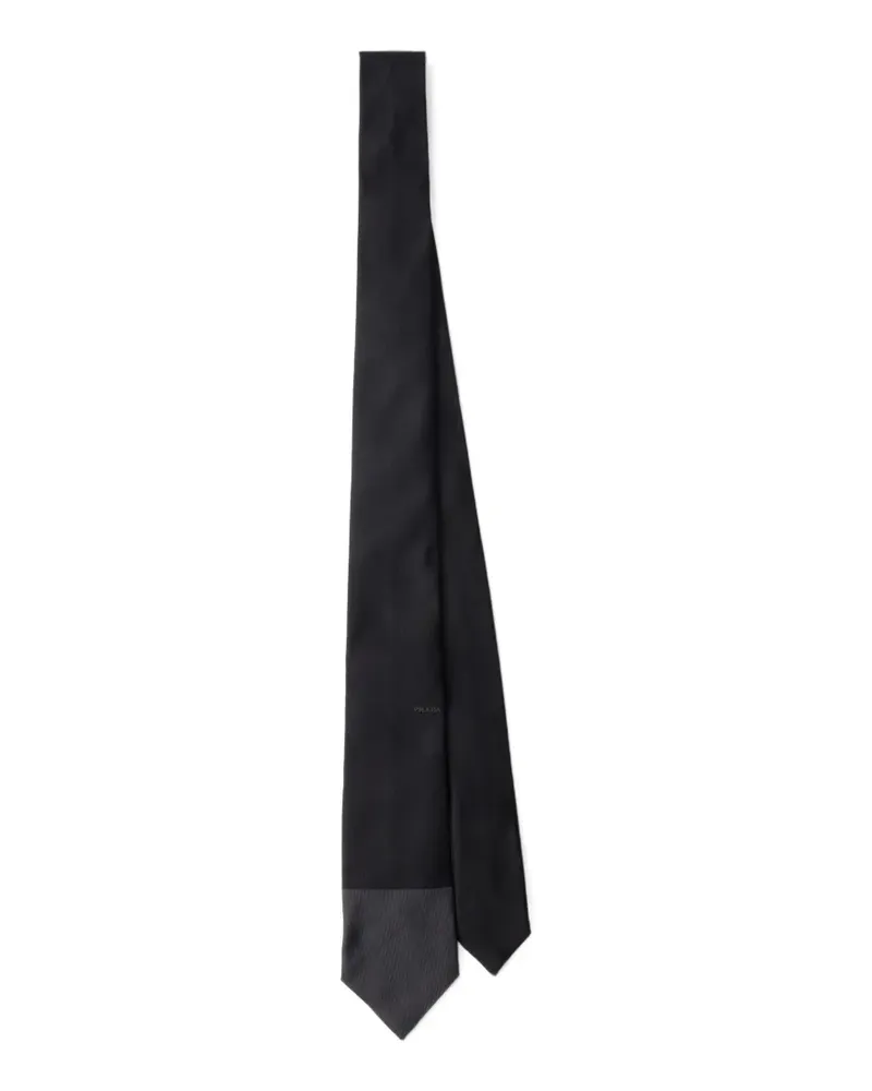 Prada silk tie - Schwarz Schwarz
