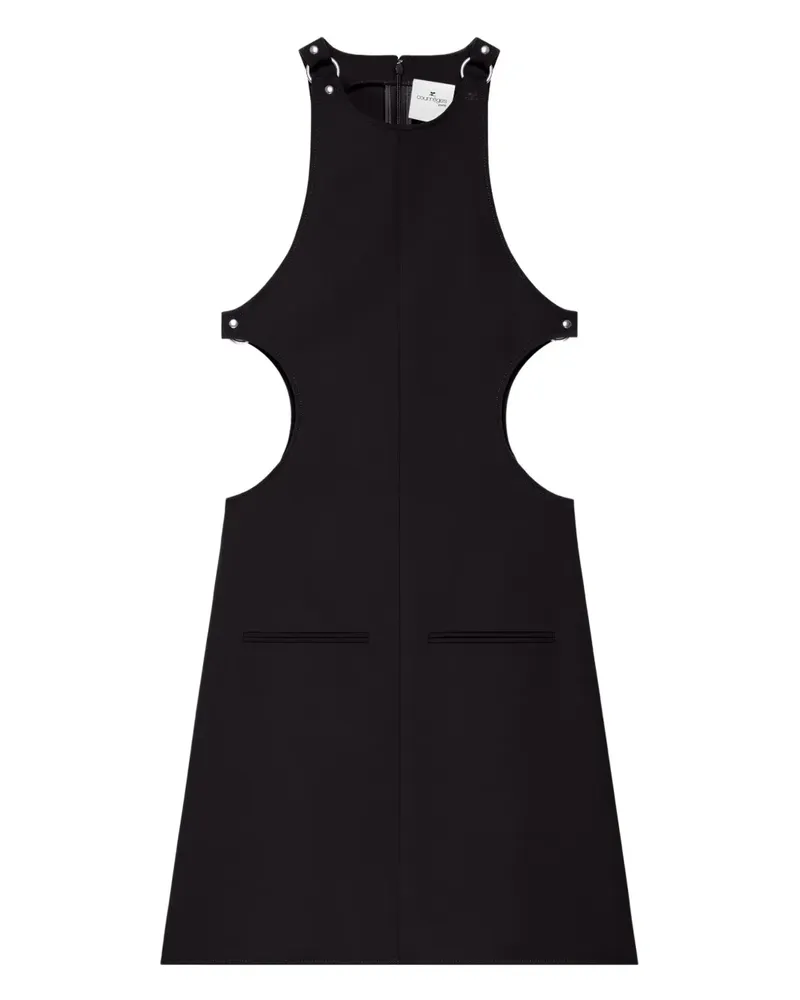Courrèges Ärmelloses Kleid mit Cut-Outs - Schwarz Schwarz
