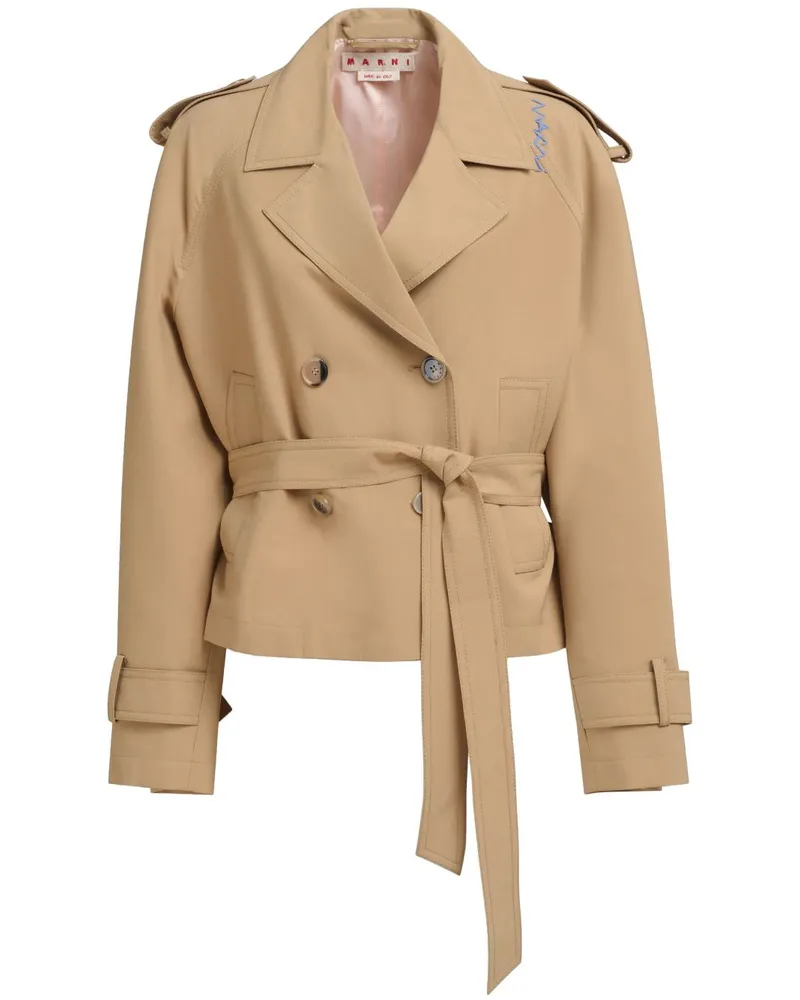 Marni Doppelreihiger Trenchcoat - Nude Nude