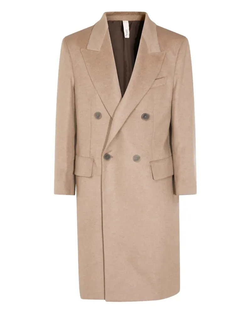 Hevò double-breasted wool coat - Nude Nude