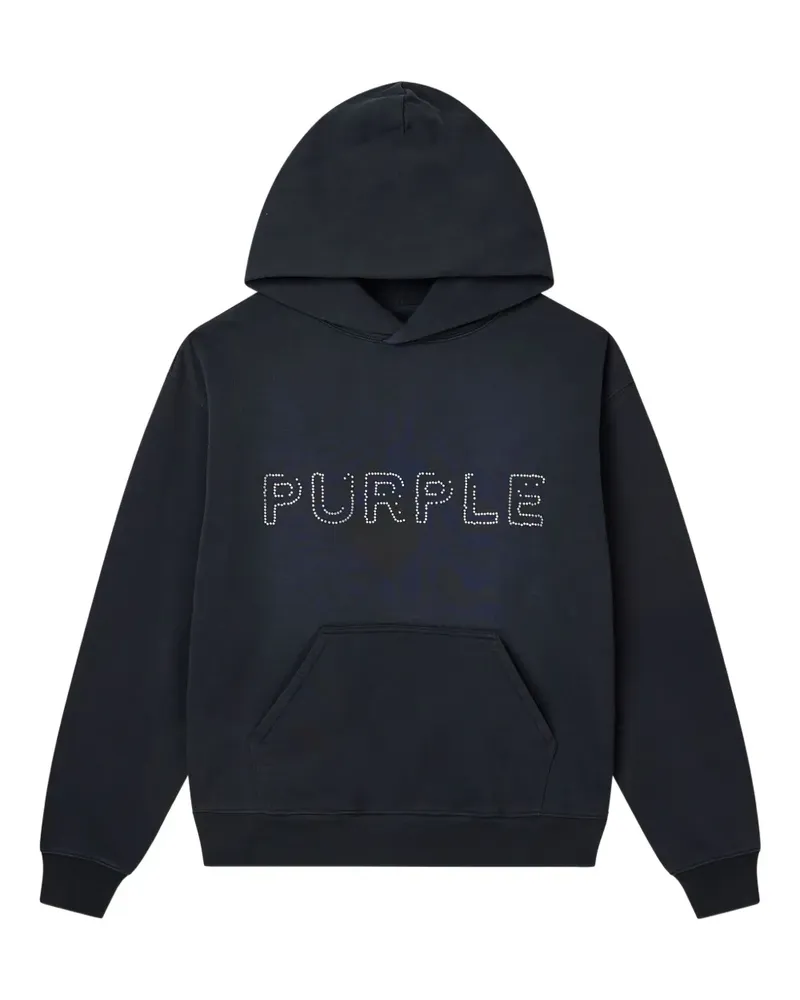 PURPLE BRAND Hoodie mit Logo - Schwarz Schwarz