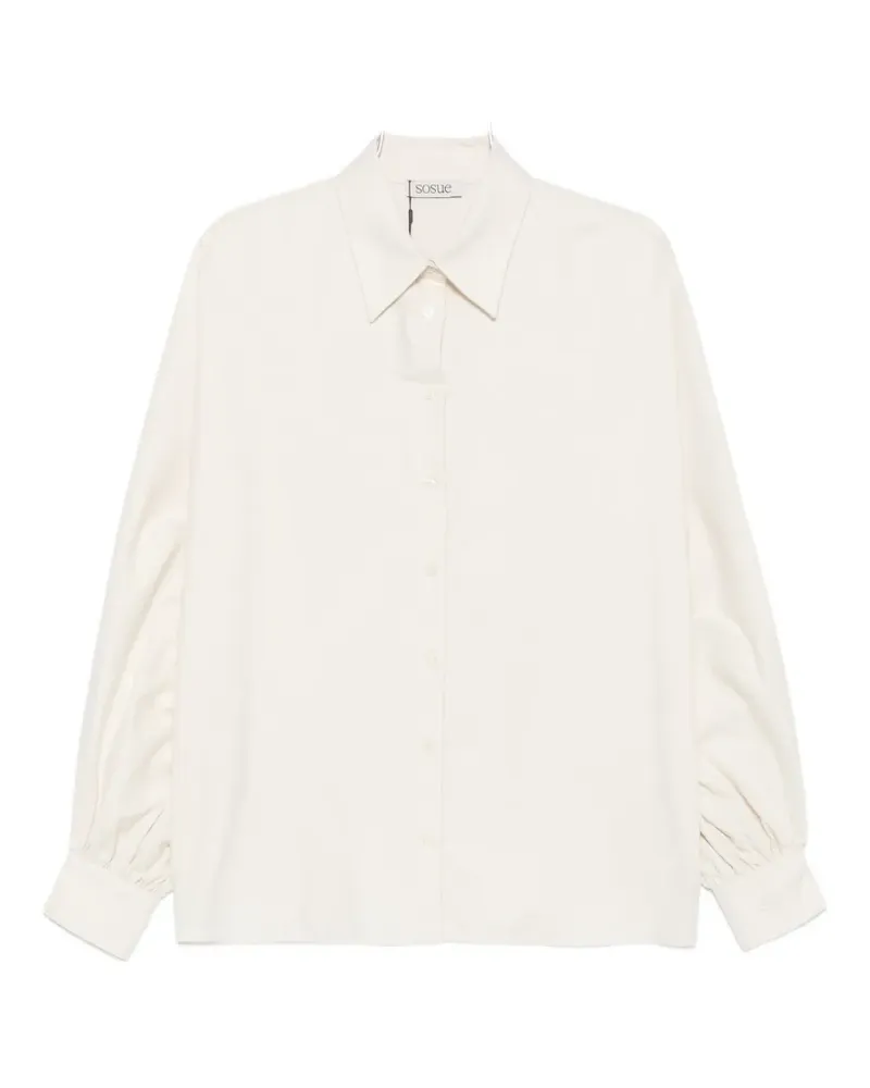 SoSUE balloon-sleeve shirt - Nude Nude