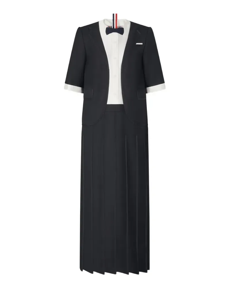 Thom Browne Midikleid mit Trompe-l'oeil-Effekt - Schwarz Schwarz