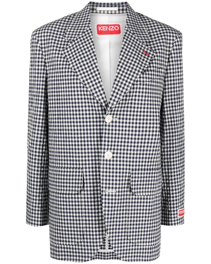 Kenzo Blazer mit Vichy-Karo - Blau Blau