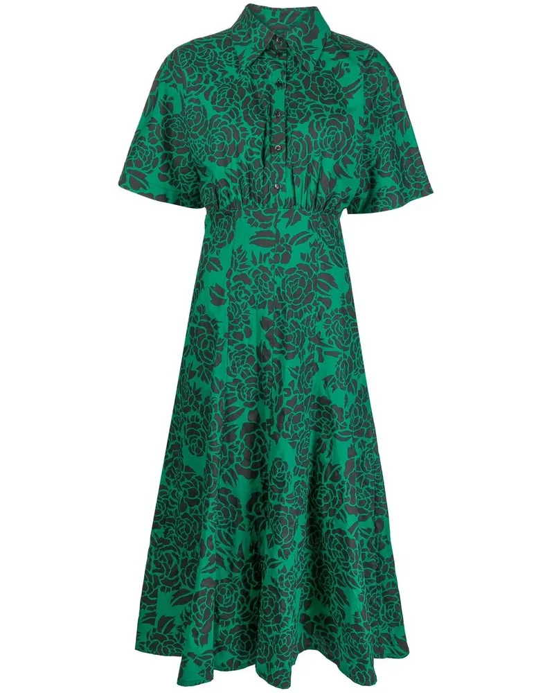 Philosophy Di Lorenzo Serafini rose-print shirt dress - Grün Grün
