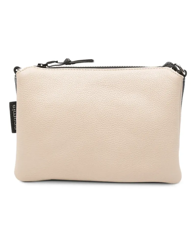 Cromia leather clutch bag - Nude Nude