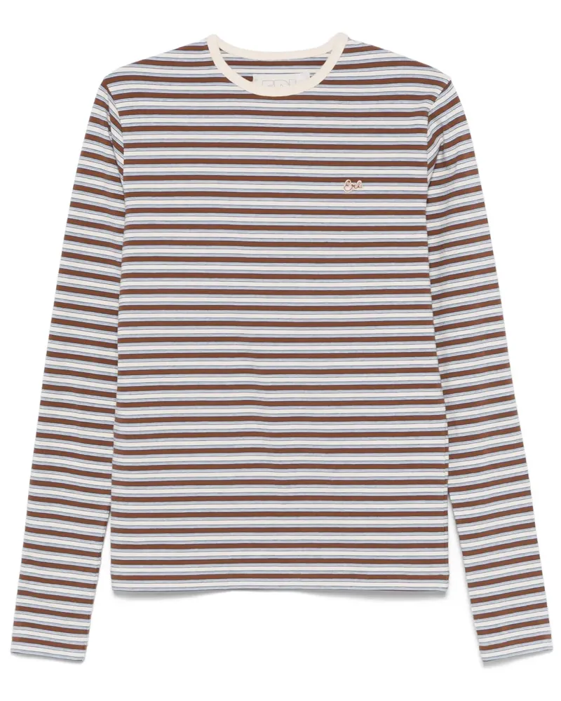 ERL Gestreiftes T-Shirt - Braun Braun