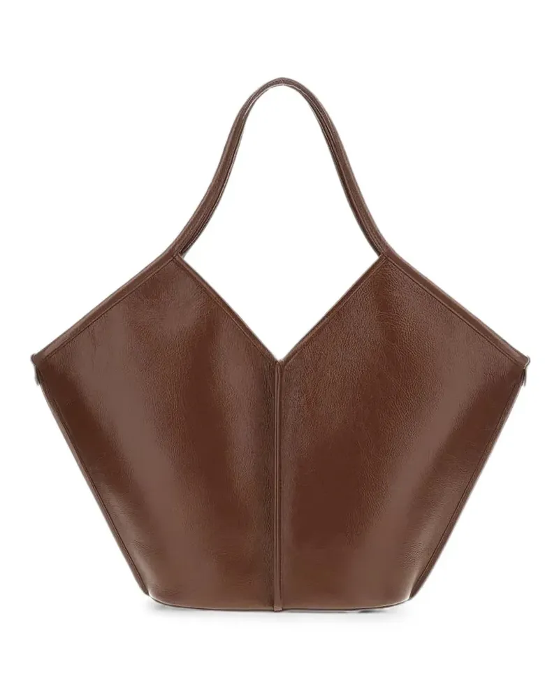 HEREU Calella leather shoulder bag - Braun Braun