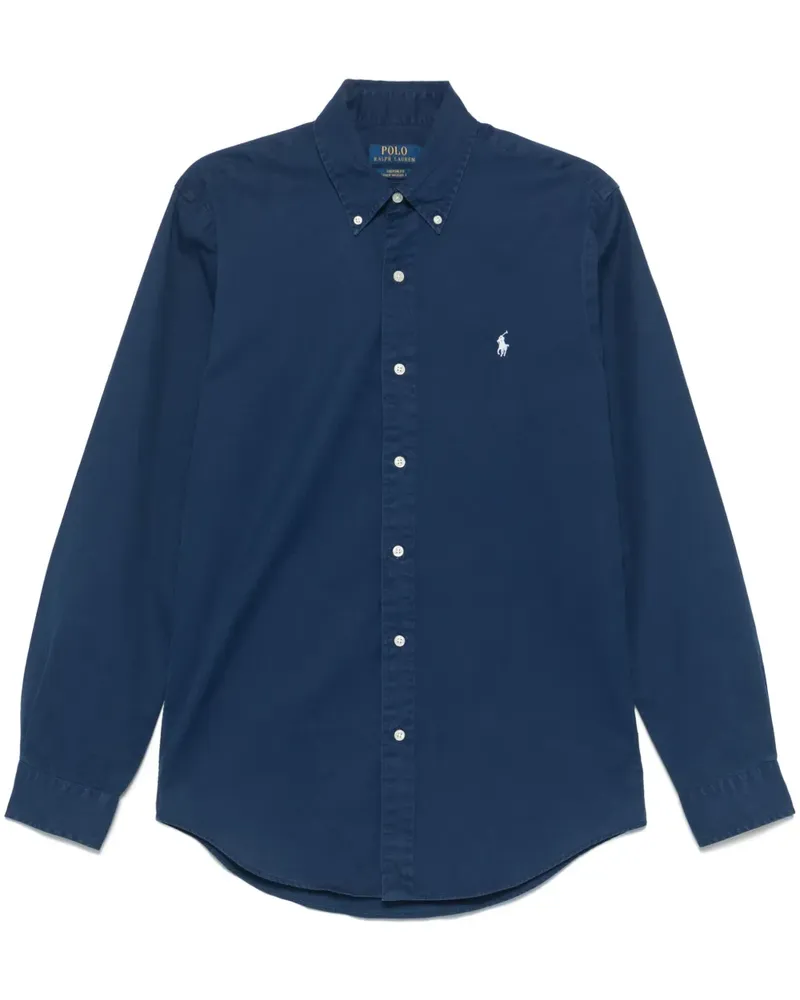 Ralph Lauren Hemd mit Polo Pony-Stickerei - Blau Blau