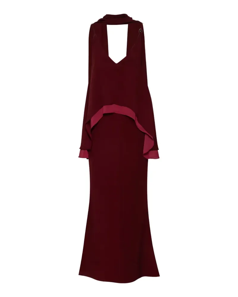 Baobab Collection Danielle Maxikleid mit V-Ausschnitt - Rot Rot