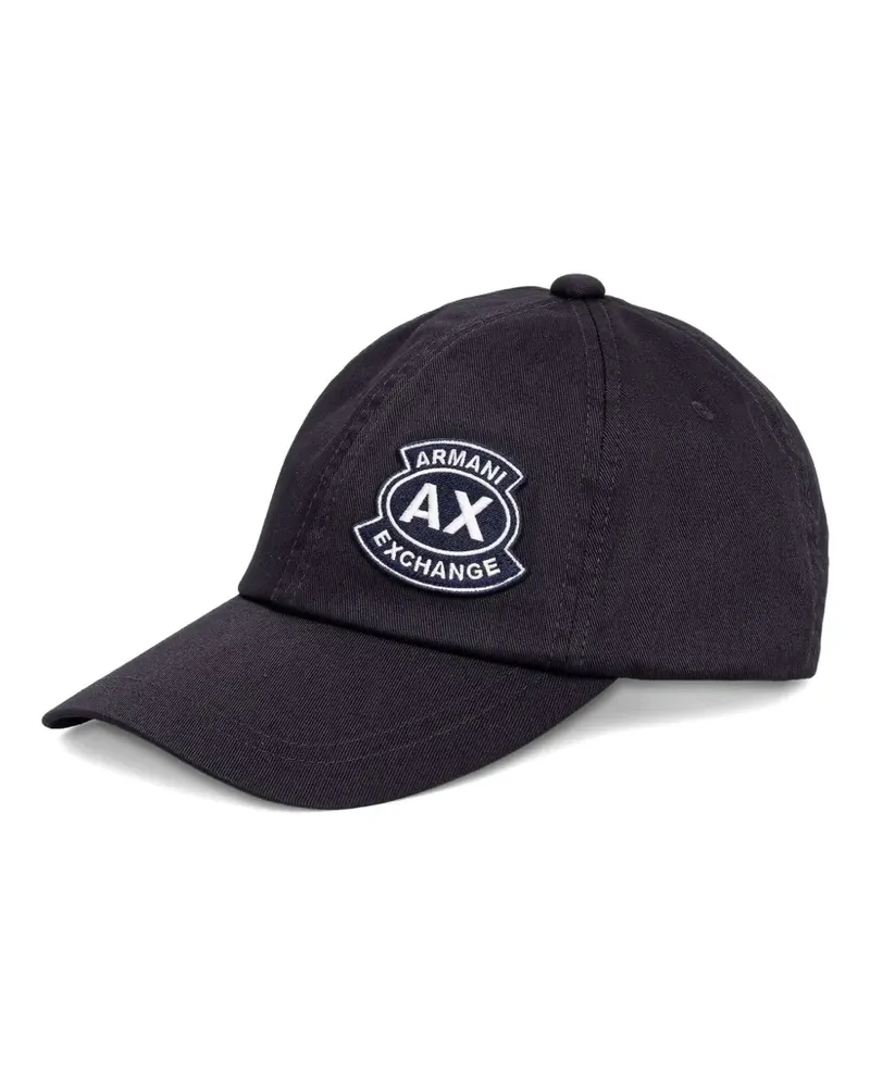 Armani Exchange logo-patch baseball cap - Blau Blau
