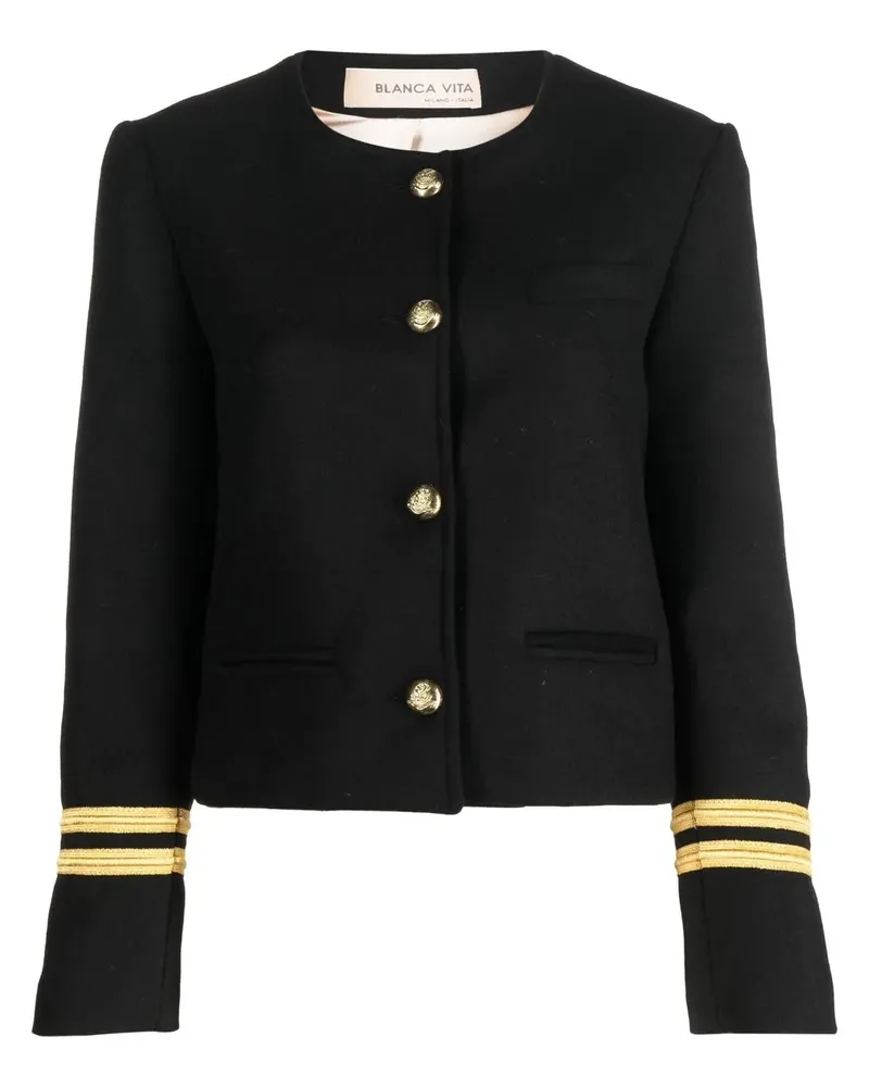 Blanca Jacke im Military-Look - Schwarz Schwarz