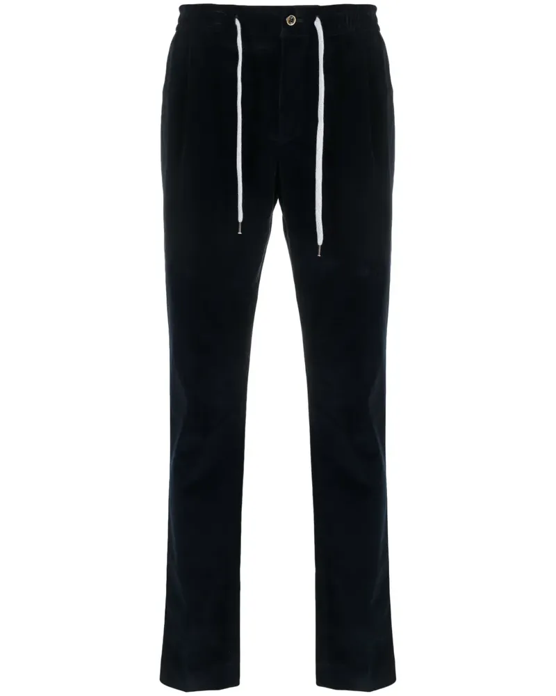 PT TORINO Gerade Cordhose mit Kordelzug - Blau Blau