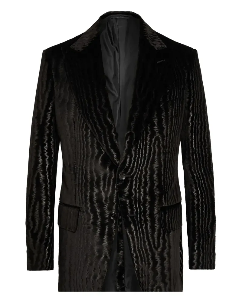 Tom Ford Sakko aus Samt - Schwarz Schwarz
