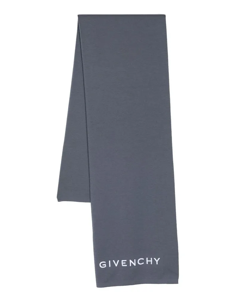 Givenchy Schal mit Logo-Stickerei - Blau Blau