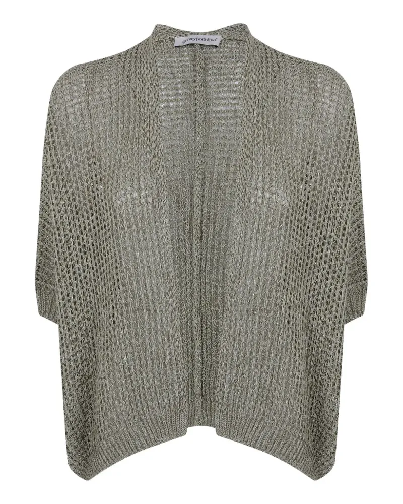 Gentry Portofino open-knit cardigan - Grau Grau