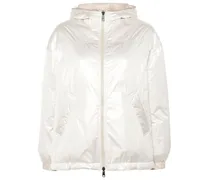 Wendbare Metallic-Jacke mit Futter - Nude