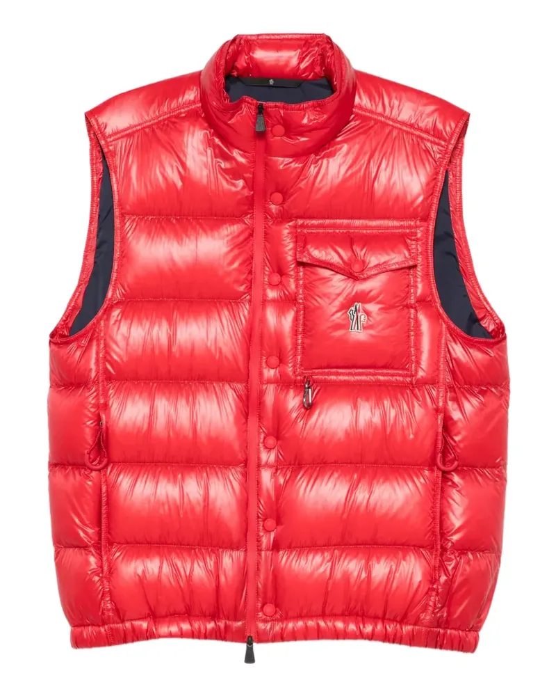 Moncler Gesteppte Uychi Weste mit Logo-Patch - Rot Rot