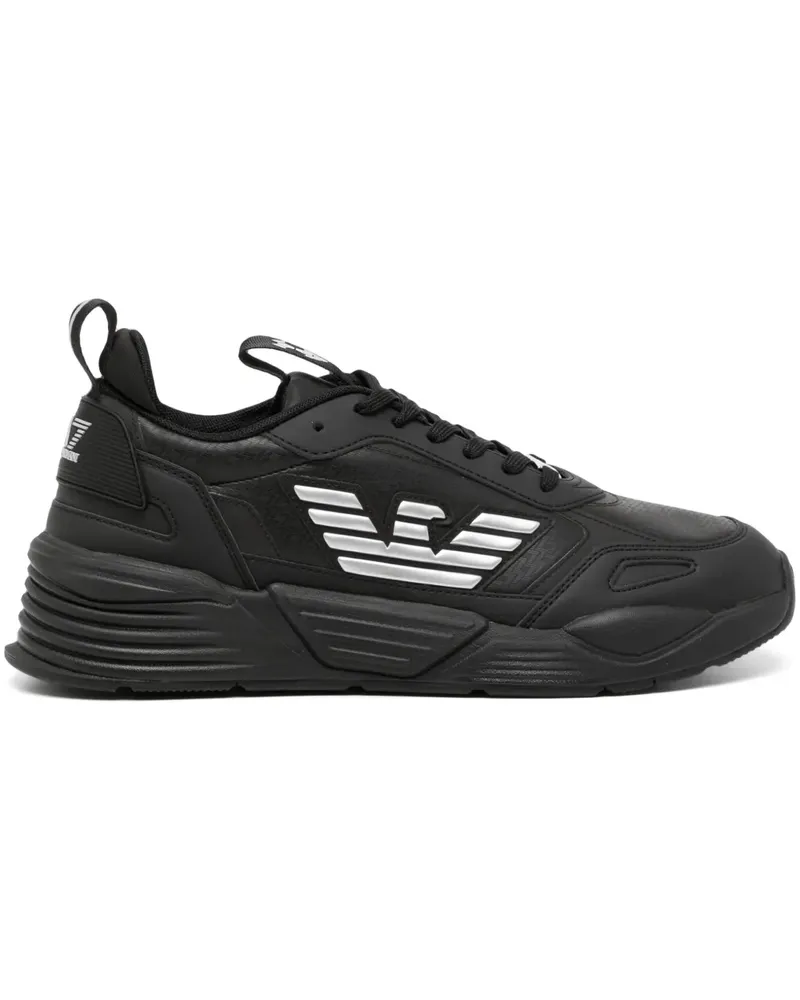 EA7 Sneakers mit Einsätzen - Schwarz Schwarz