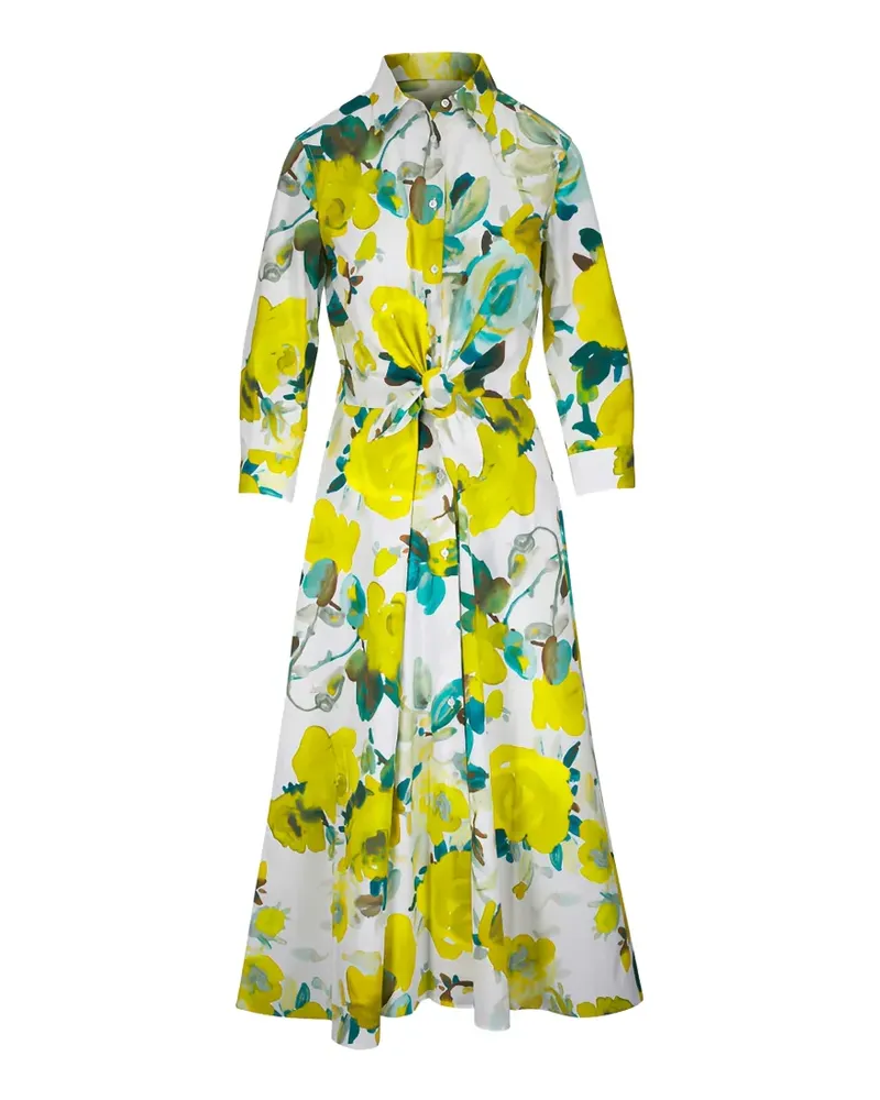 Sara Roka floral-pattern belted dress - Gelb Gelb