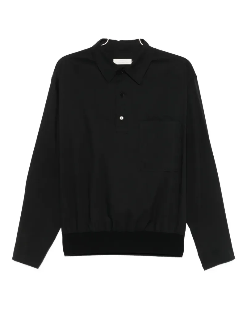 AMOMENTO chest-pocket polo shirt - Schwarz Schwarz