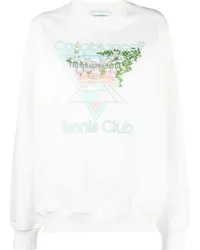 Casablanca Paris Tennis Club Icon Sweatshirt Weiß