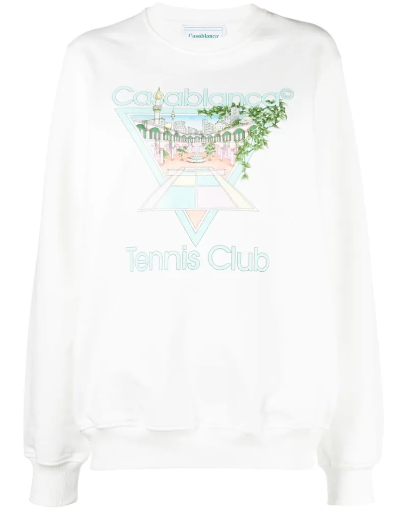 Casablanca Paris Tennis Club Icon Sweatshirt - Weiß Weiß