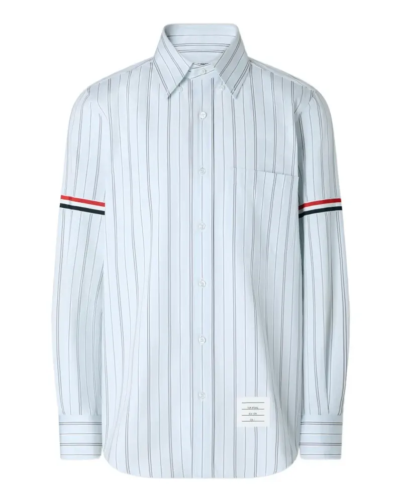 Thom Browne Madras Armbinden-Hemd mit Haarband - Blau Blau