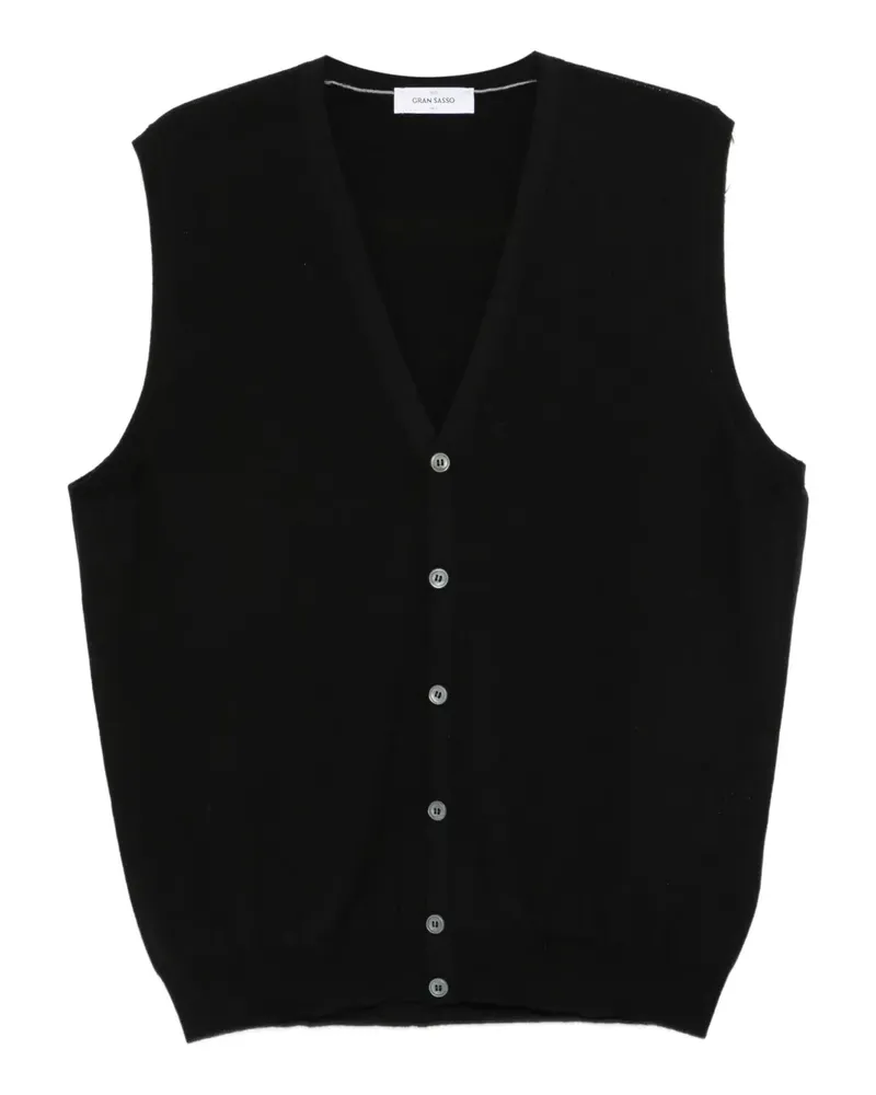 Gran Sasso Ärmelloser Cardigan - Schwarz Schwarz