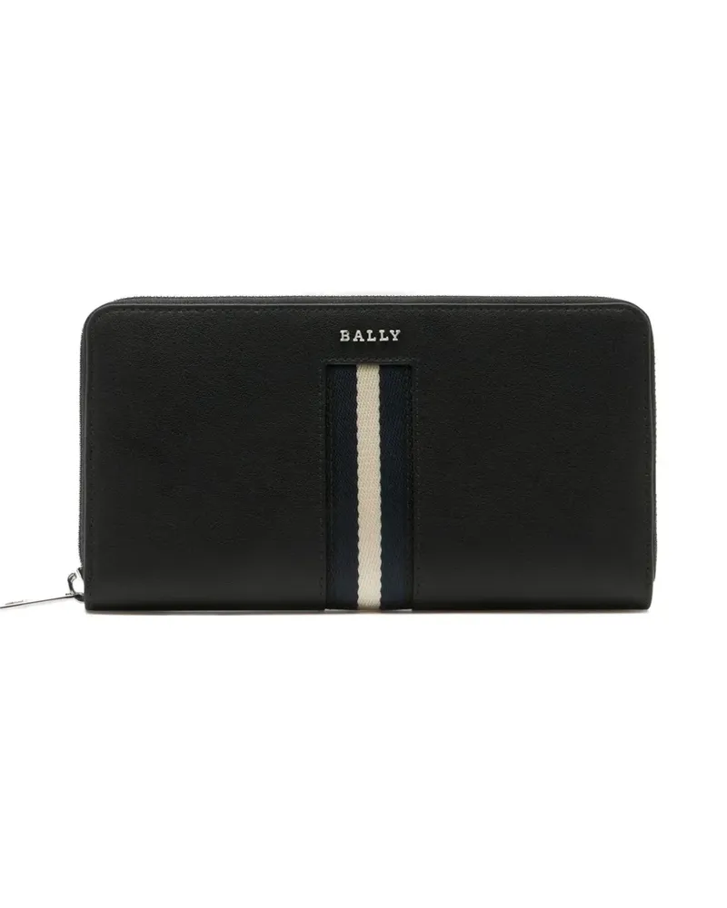 Bally ribbon-detail logo leather wallet - Schwarz Schwarz