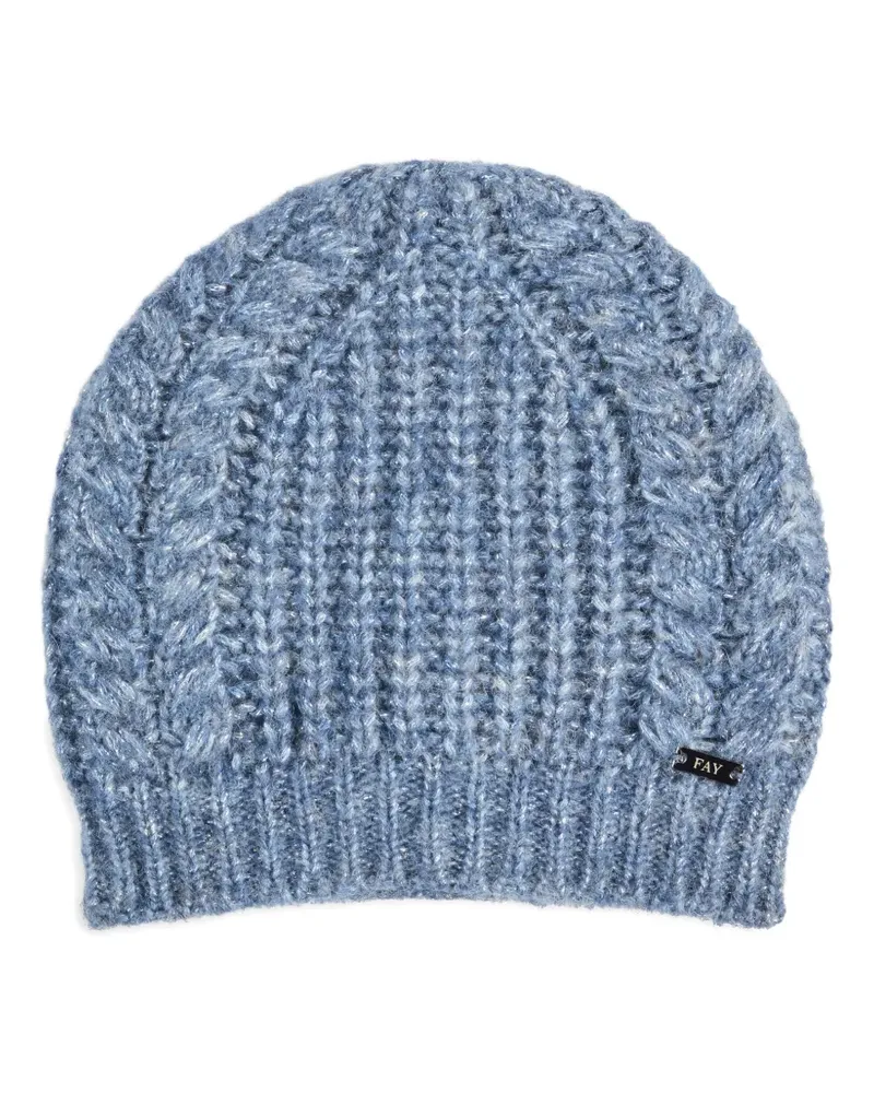 Fay knitted beanie hat - Blau Blau