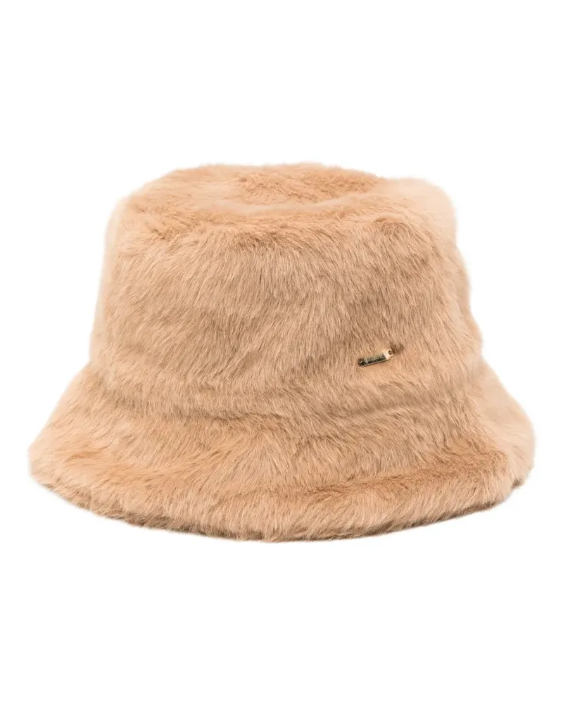 Herno Fischerhut aus Faux Fur - Nude Nude