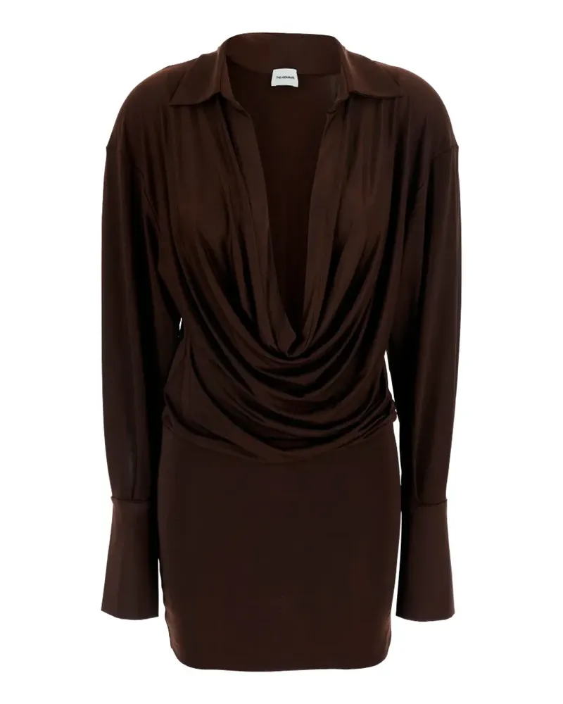 ANDAMANE draped long-sleeve dress - Braun Braun