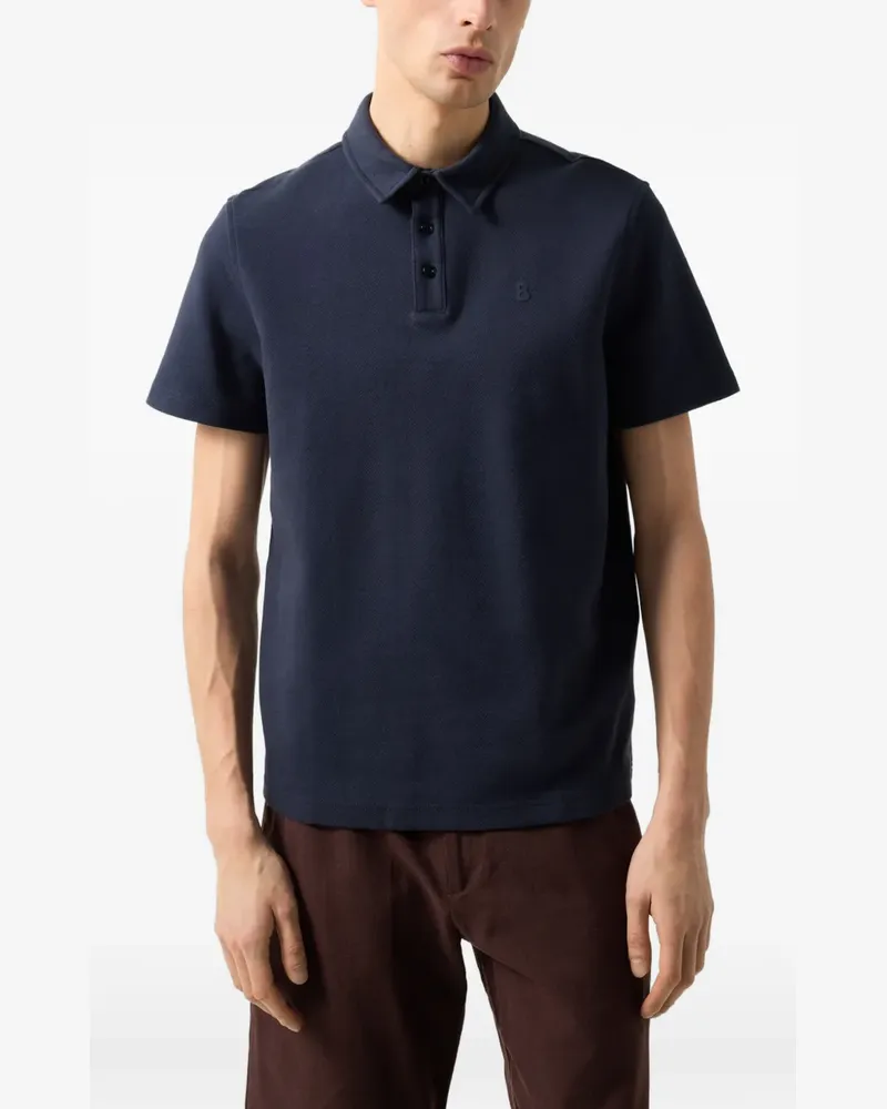 Bogner Salvo Poloshirt mit Chevron-Struktur - Blau Blau