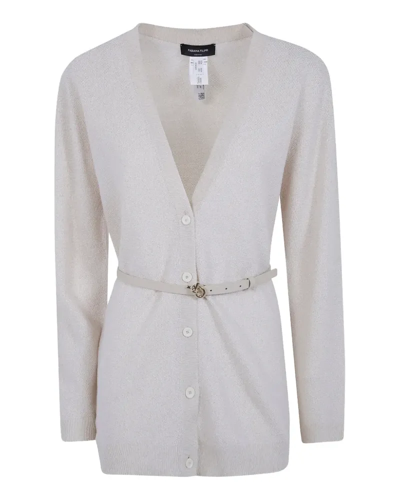 Fabiana Filippi Cardigan mit V-Ausschnitt - Nude Nude