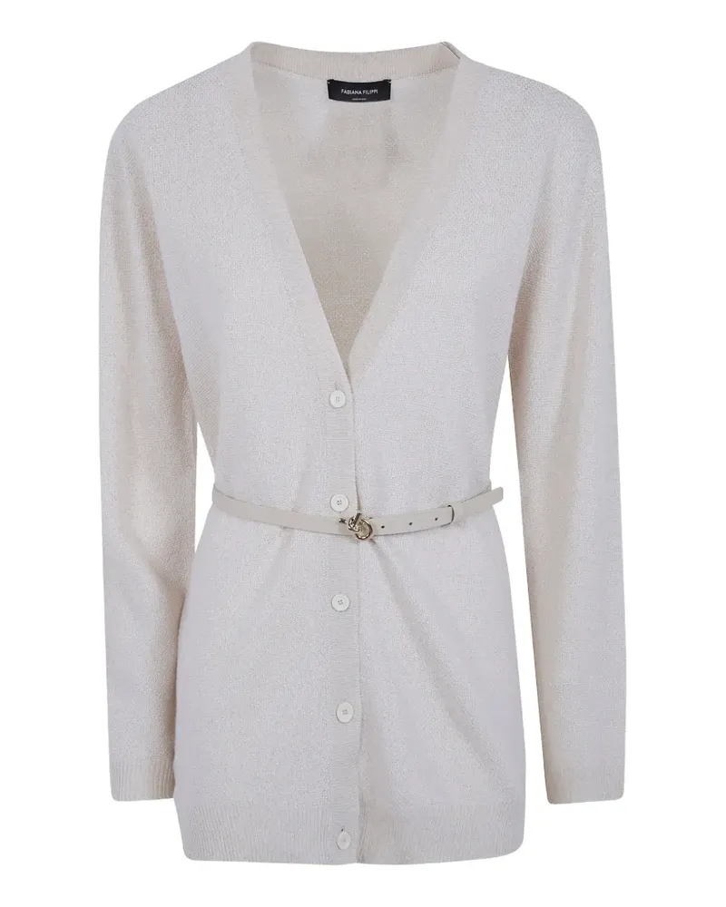 Fabiana Filippi Cardigan mit V-Ausschnitt - Nude Nude