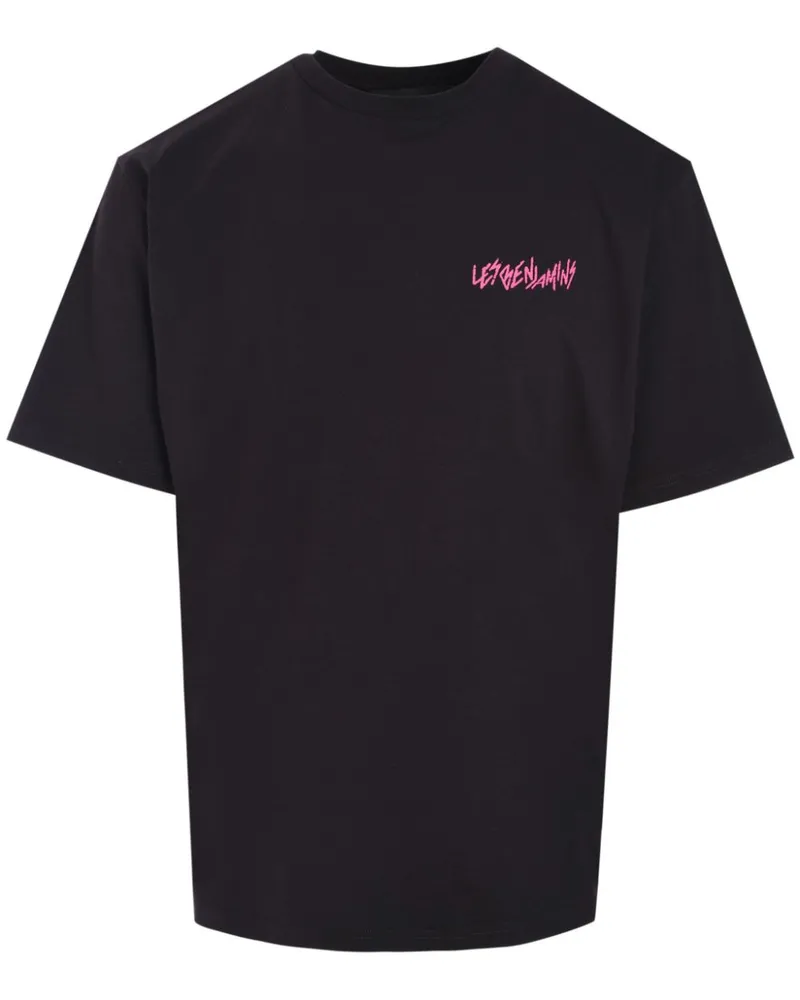 Les Benjamins T-Shirt mit grafischem Print - Schwarz Schwarz