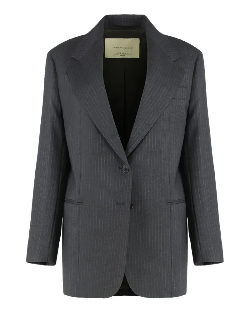 Max Mara pinstripe wool blazer - Grau Grau