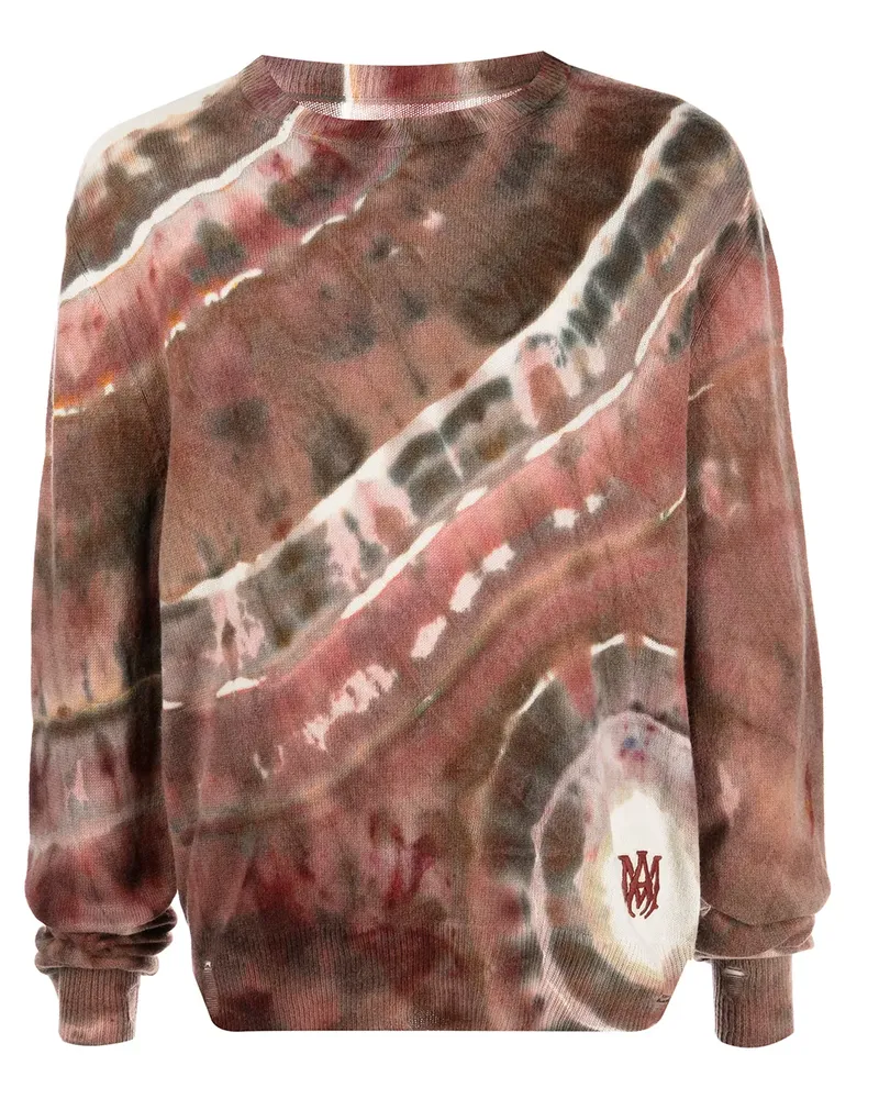 Amiri Kaschmirpullover mit Batikmuster - Rot Rot