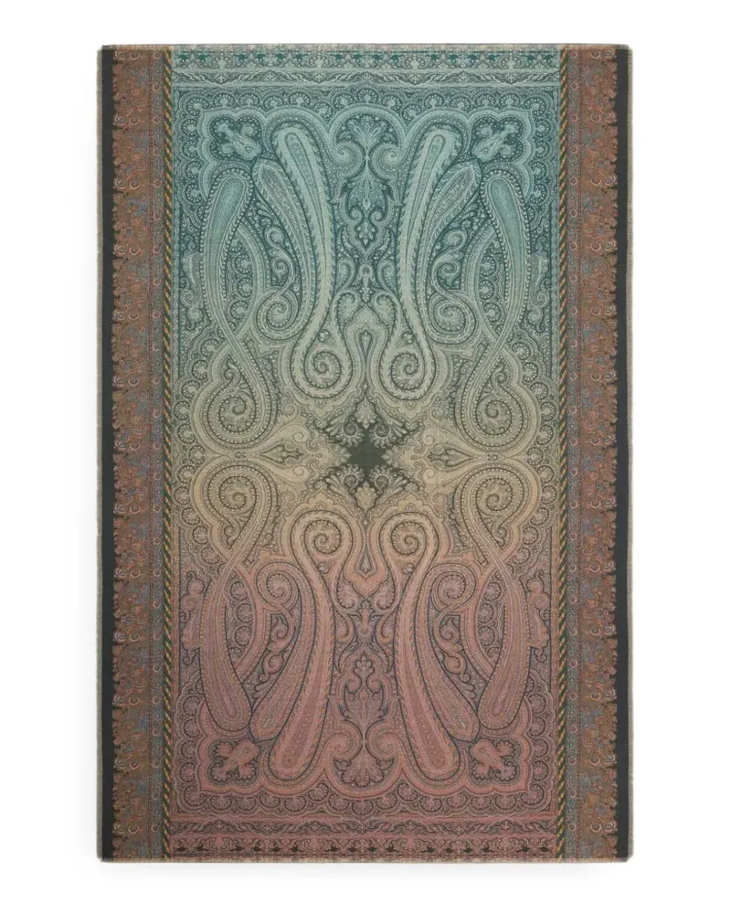 Pierre-Louis Mascia Pancake Schal mit Paisley-Print - Blau Blau