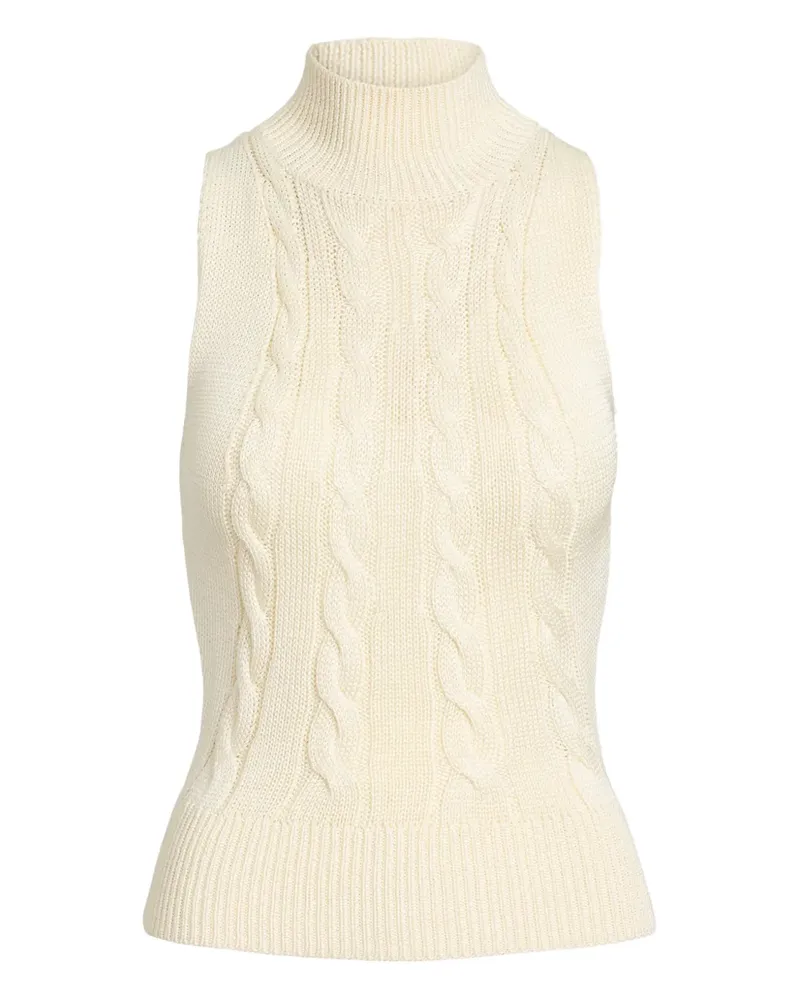Ralph Lauren Rollkragenpullunder mit Zopfmuster - Nude Nude