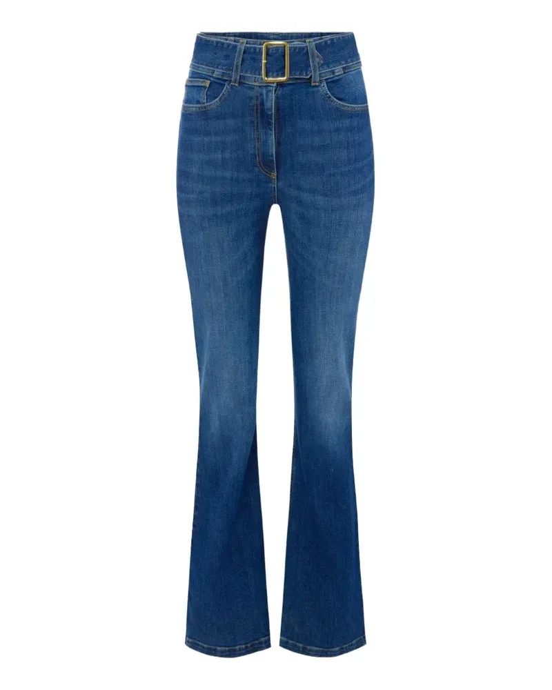 Elisabetta Franchi boot-cut jeans with belt - Blau Blau